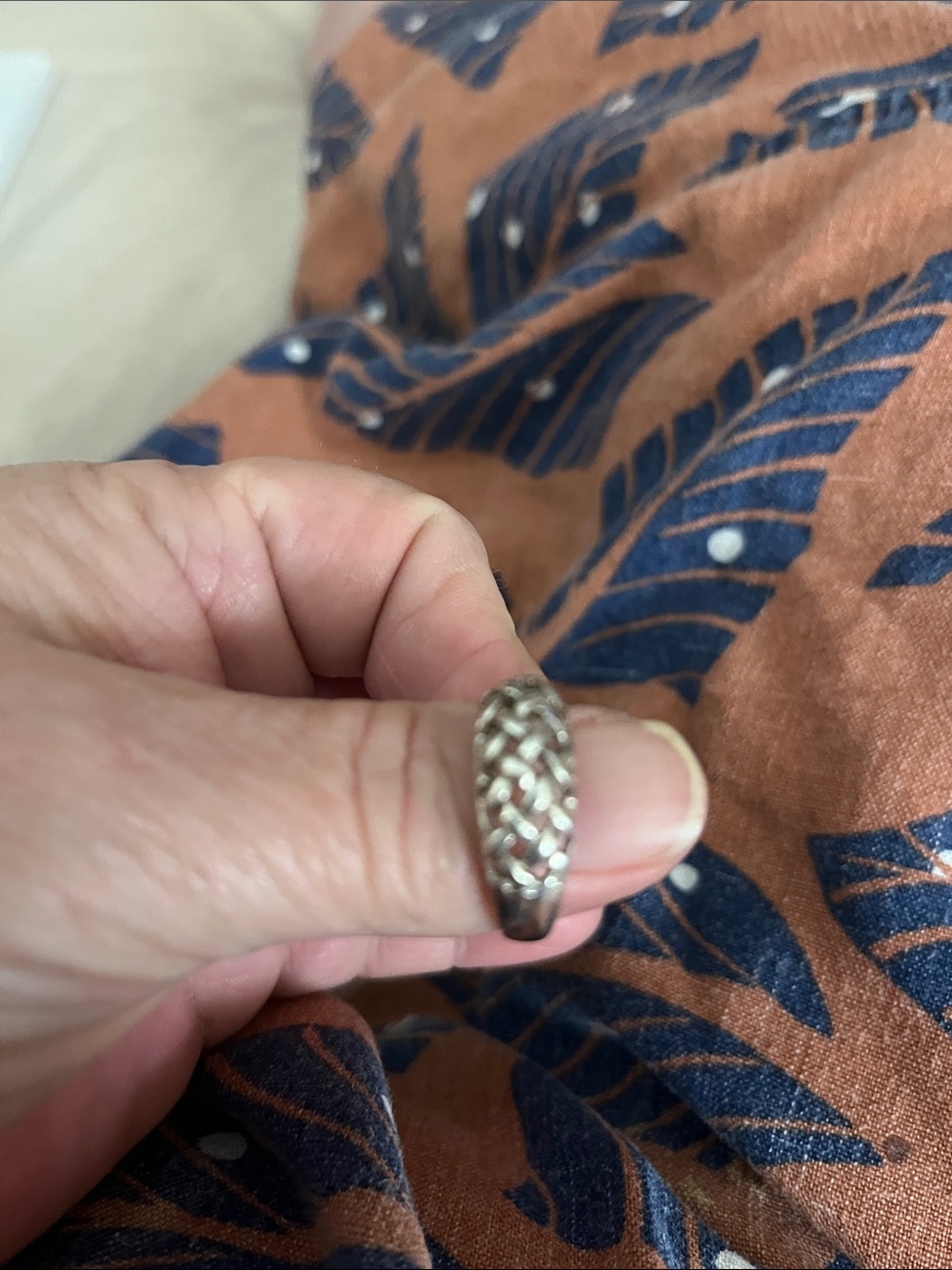 Braided sterling silver ring